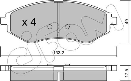 Cifam 822-508-0 - Bremžu uzliku kompl., Disku bremzes autospares.lv