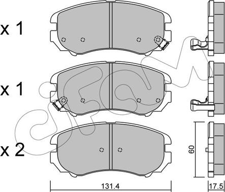 Cifam 822-503-0 - Bremžu uzliku kompl., Disku bremzes www.autospares.lv