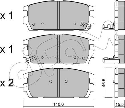 Cifam 822-507-0 - Bremžu uzliku kompl., Disku bremzes autospares.lv