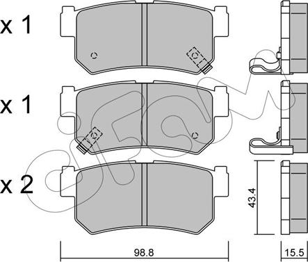 Cifam 822-519-0 - Тормозные колодки, дисковые, комплект www.autospares.lv