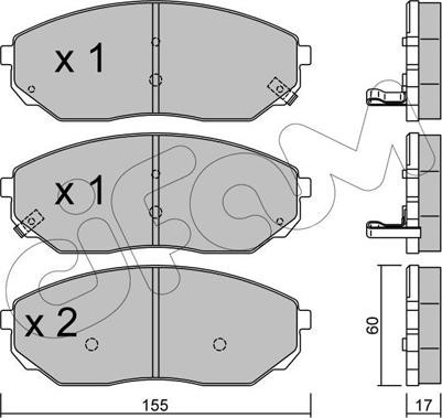 Cifam 822-515-0 - Bremžu uzliku kompl., Disku bremzes www.autospares.lv