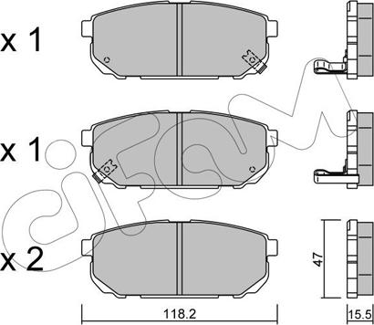 Cifam 822-516-0 - Bremžu uzliku kompl., Disku bremzes autospares.lv