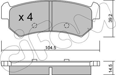 Cifam 822-511-0 - Bremžu uzliku kompl., Disku bremzes www.autospares.lv