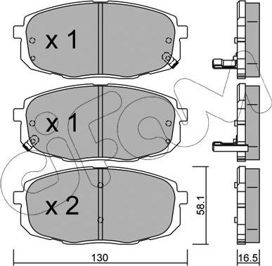 Cifam 822-513-0 - Bremžu uzliku kompl., Disku bremzes autospares.lv