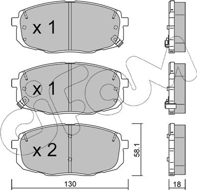 Cifam 822-513-1 - Bremžu uzliku kompl., Disku bremzes www.autospares.lv