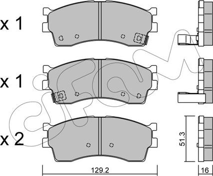 Cifam 822-512-0 - Тормозные колодки, дисковые, комплект www.autospares.lv