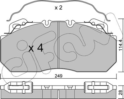 Cifam 822-589-0 - Bremžu uzliku kompl., Disku bremzes www.autospares.lv