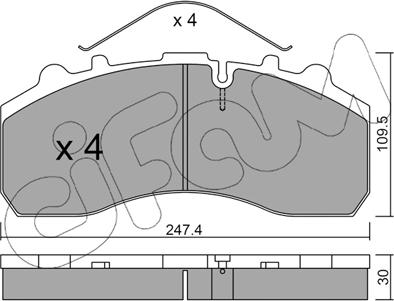 Cifam 822-585-0 - Bremžu uzliku kompl., Disku bremzes www.autospares.lv