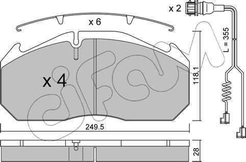 Cifam 822-586-4K - Bremžu uzliku kompl., Disku bremzes www.autospares.lv