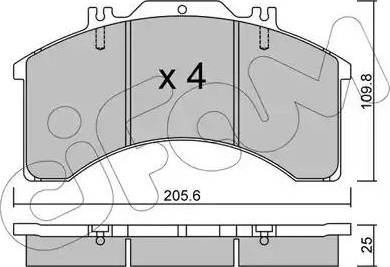 Cifam 822-580-0 - Bremžu uzliku kompl., Disku bremzes www.autospares.lv