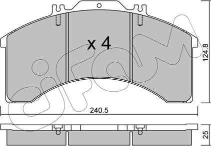 Cifam 822-581-0 - Bremžu uzliku kompl., Disku bremzes www.autospares.lv