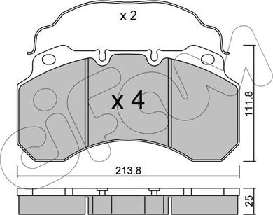 Cifam 822-588-0 - Bremžu uzliku kompl., Disku bremzes www.autospares.lv