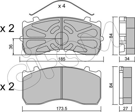 Cifam 822-583-0 - Brake Pad Set, disc brake www.autospares.lv