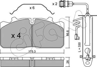 Cifam 822-582-3K - Bremžu uzliku kompl., Disku bremzes www.autospares.lv