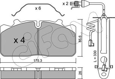 Cifam 822-582-2K - Bremžu uzliku kompl., Disku bremzes www.autospares.lv