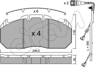 Cifam 822-587-0K - Bremžu uzliku kompl., Disku bremzes www.autospares.lv