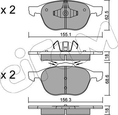 Cifam 822-534-1 - Brake Pad Set, disc brake www.autospares.lv