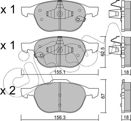 Cifam 822-534-2 - Тормозные колодки, дисковые, комплект www.autospares.lv