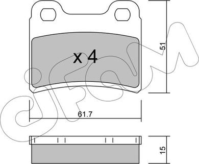 Cifam 822-535-0 - Тормозные колодки, дисковые, комплект www.autospares.lv