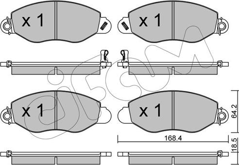 Cifam 822-536-0 - Bremžu uzliku kompl., Disku bremzes www.autospares.lv