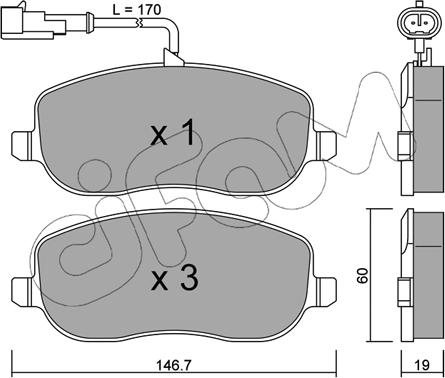 Cifam 822-530-1 - Bremžu uzliku kompl., Disku bremzes www.autospares.lv