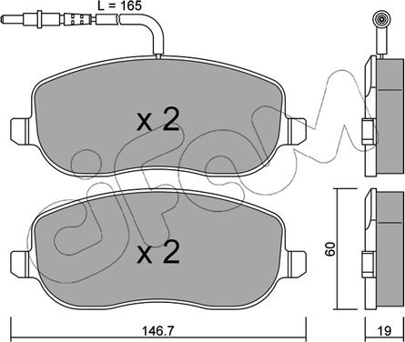 Cifam 822-530-2 - Bremžu uzliku kompl., Disku bremzes www.autospares.lv