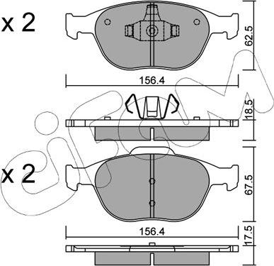 Cifam 822-533-0 - Тормозные колодки, дисковые, комплект www.autospares.lv