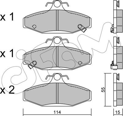 Cifam 822-520-0 - Bremžu uzliku kompl., Disku bremzes www.autospares.lv