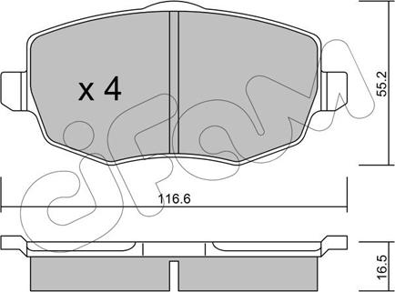 Cifam 822-528-0 - Тормозные колодки, дисковые, комплект www.autospares.lv