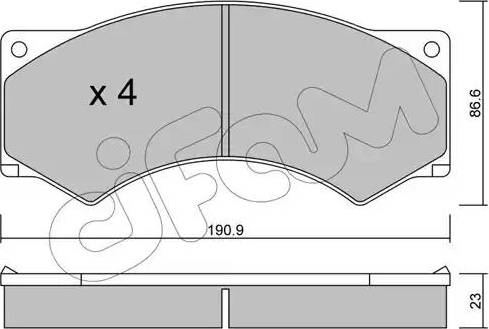 Cifam 822-579-0 - Bremžu uzliku kompl., Disku bremzes www.autospares.lv