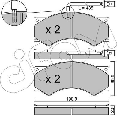 Cifam 822-579-1 - Bremžu uzliku kompl., Disku bremzes www.autospares.lv