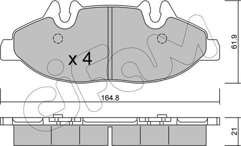 Cifam 822-575-0 - Bremžu uzliku kompl., Disku bremzes www.autospares.lv