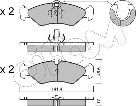 Cifam 822-571-1 - Bremžu uzliku kompl., Disku bremzes autospares.lv