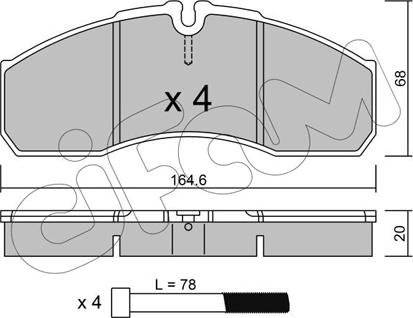 Cifam 822-578-5 - Bremžu uzliku kompl., Disku bremzes www.autospares.lv