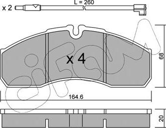 Cifam 822-578-3K - Bremžu uzliku kompl., Disku bremzes www.autospares.lv