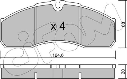 Cifam 822-578-3 - Bremžu uzliku kompl., Disku bremzes www.autospares.lv