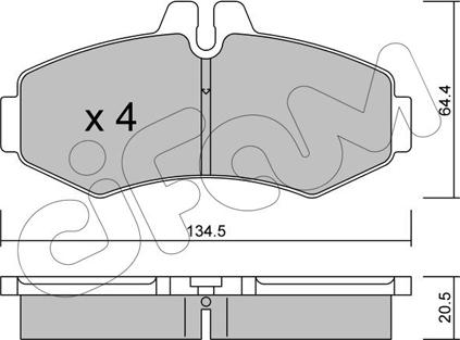 Cifam 822-573-0 - Bremžu uzliku kompl., Disku bremzes www.autospares.lv