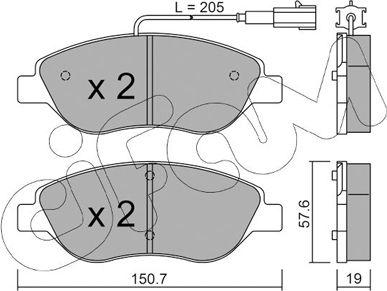 Cifam 822-577-1 - Bremžu uzliku kompl., Disku bremzes www.autospares.lv