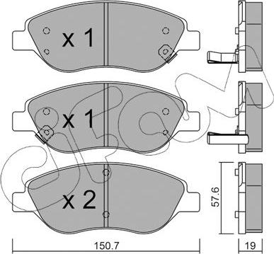 Cifam 822-577-2 - Bremžu uzliku kompl., Disku bremzes www.autospares.lv