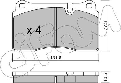 Cifam 822-695-0 - Bremžu uzliku kompl., Disku bremzes www.autospares.lv