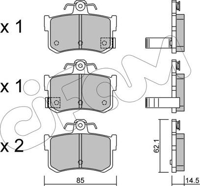 Cifam 822-691-1 - Bremžu uzliku kompl., Disku bremzes www.autospares.lv