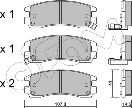 Cifam 822-697-0 - Bremžu uzliku kompl., Disku bremzes www.autospares.lv