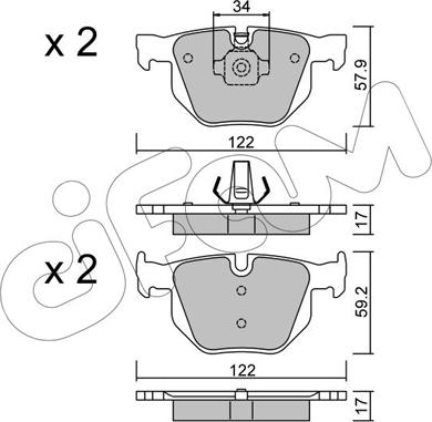 Cifam 822-644-4 - Тормозные колодки, дисковые, комплект www.autospares.lv