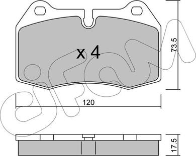 Cifam 822-645-0 - Bremžu uzliku kompl., Disku bremzes www.autospares.lv