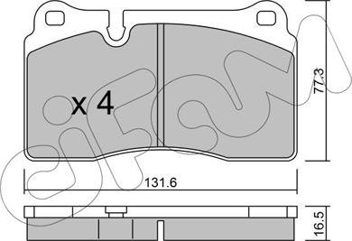 Cifam 822-659-0 - Bremžu uzliku kompl., Disku bremzes www.autospares.lv