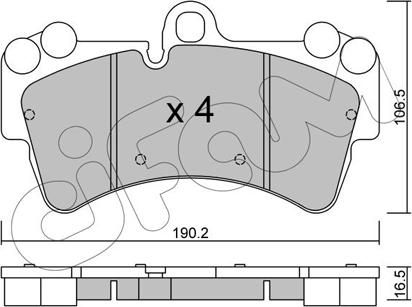 Cifam 822-654-0 - Bremžu uzliku kompl., Disku bremzes www.autospares.lv