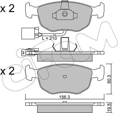 Cifam 822-656-1 - Bremžu uzliku kompl., Disku bremzes autospares.lv