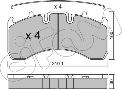 Cifam 822-650-0 - Bremžu uzliku kompl., Disku bremzes www.autospares.lv