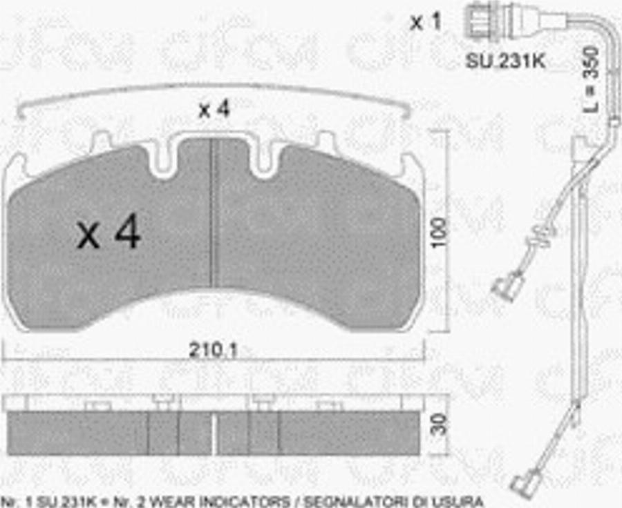 Cifam 822-650-1K - Bremžu uzliku kompl., Disku bremzes www.autospares.lv