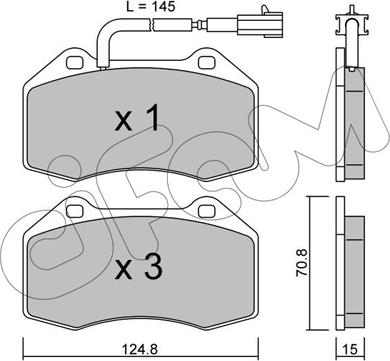 Cifam 822-651-1 - Bremžu uzliku kompl., Disku bremzes www.autospares.lv